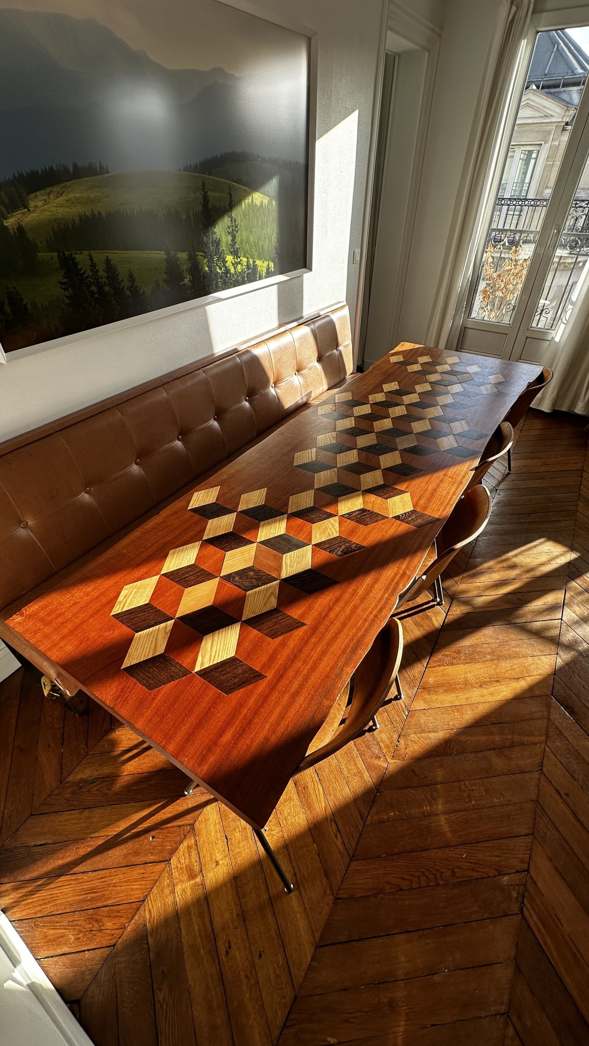 Table à manger en bois massif 8 / 10 personnes